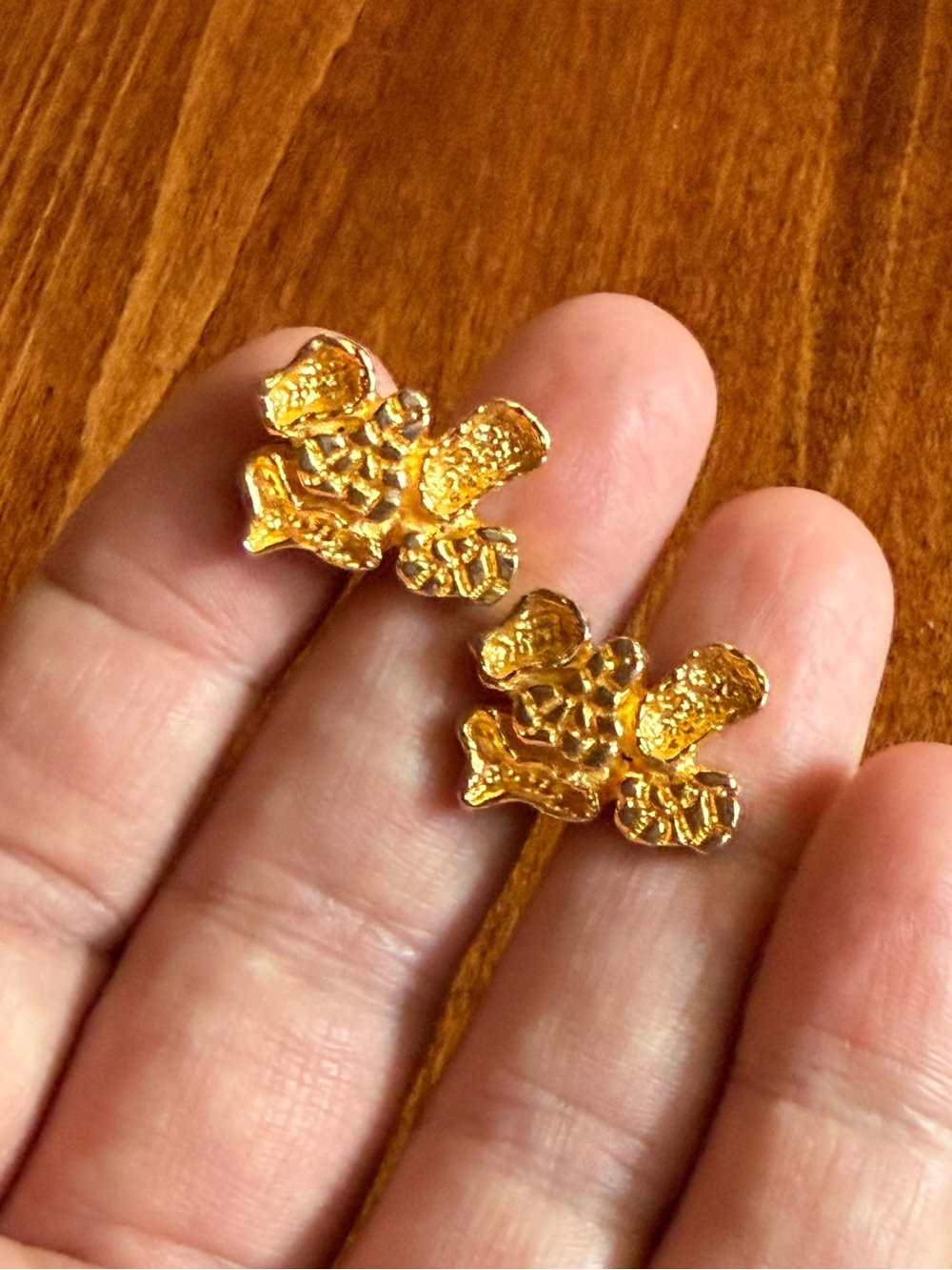 Robert Larin Brutalist Gold Tone Cufflinks Modernist Quebec 1970’s